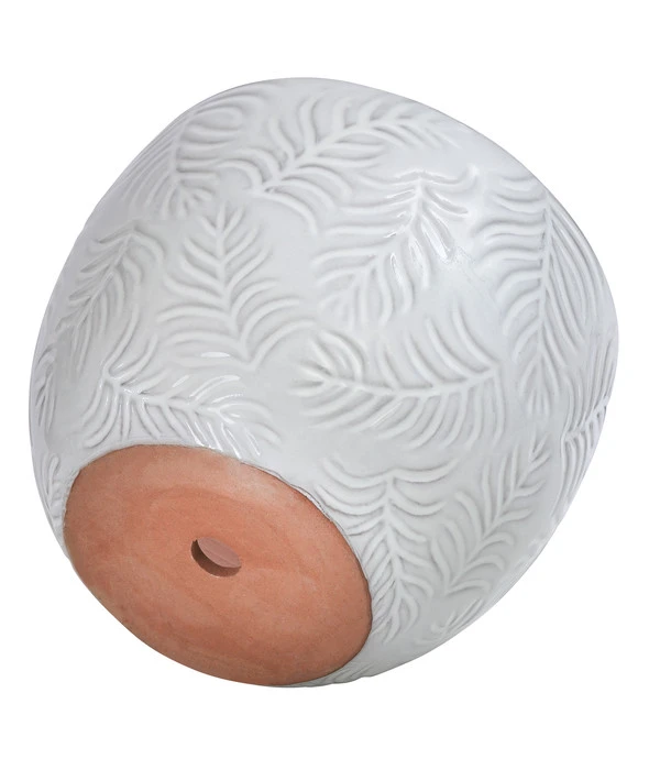 Dehner Keramik-Topf Leaf 4 Dehner Keramik-Topf Leaf – Bild 2