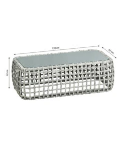 Dehner Flechtlounge Bali, 4-teilig -Garten Umfassend Geschäft 6705305 WE BG 001 LoungeBaliTischFinal