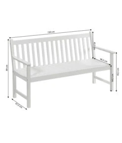 Dehner Bank Mykonos, 3-Sitzer -Garten Umfassend Geschäft 6713267 WE BG 001 BankMykonos3erWeiss