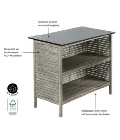 Dehner Bartisch Southampton, Ca. B115/H105/T65 Cm -Garten Umfassend Geschäft 6713390 WE IG 001 BarSouthamptonGrauNEU