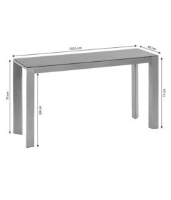 Dehner Balkontisch Chicago, Ca. B133,5/H75/T42 Cm -Garten Umfassend Geschäft 6734651 WE BG 001 BalkontischChicagoSchmalNE