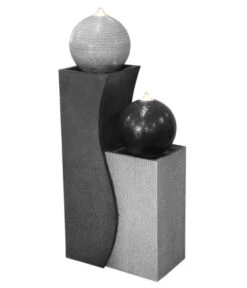 Dehner Polyresin-Gartenbrunnen Ying Yang, Ca. H94 Cm