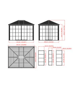 Sojag Pavillon Striano 10x12 -Garten Umfassend Geschäft 6752760 WE FS 005 PavillonStriano