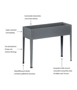 Dehner Metall-Hochbeet Münster 2, Ca. B98/H80/27,5 Cm -Garten Umfassend Geschäft 6834154 WE IG 001 DehnerMetallHochbeetMuensterNeu