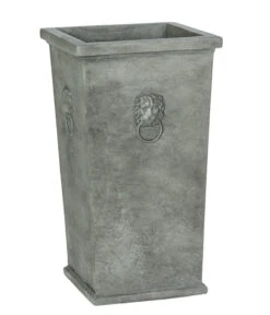 Dehner Leichtbeton-Topf Windsor, Eckig, Grau