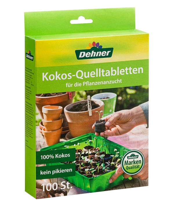 Dehner Kokos-Quelltabletten, 100 Stk. 3 Dehner Kokos-Quelltabletten, 100 Stk.
