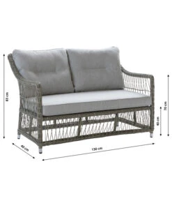 Dehner Geflechtlounge Santos, 4-teilig -Garten Umfassend Geschäft 6875074 WE BG 001 LoungeSantosNEU