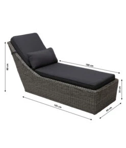 Dehner Sunlounger Toska, Ca. B64/H80/T180 Cm -Garten Umfassend Geschäft 6875744 WE BG 001 LiegeToskaNeu
