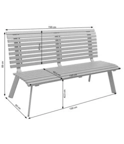 Dehner Bank London, 3-Sitzer 11 Dehner Bank London, 3-Sitzer -Garten Umfassend Geschäft 6893762 6893770 6893788 WE DE 001 AlubankLondonSkizze