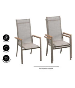 Dehner Stapelstuhl Cleveland, Hellbraun -Garten Umfassend Geschäft 6894083 WE IG 001 StapelstuhlCleveland
