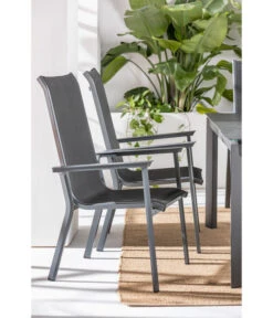 Dehner Stapelstuhl Cleveland, Dunkelgrau -Garten Umfassend Geschäft 6894133 WE MO 001 StapelstuhlClevelandGrau