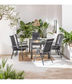 Dehner Klappsessel Cleveland, Dunkelgrau -Garten Umfassend Geschäft 6895379 6894133 6894141 WE MO 001 StapelstuhlClevelandGrau