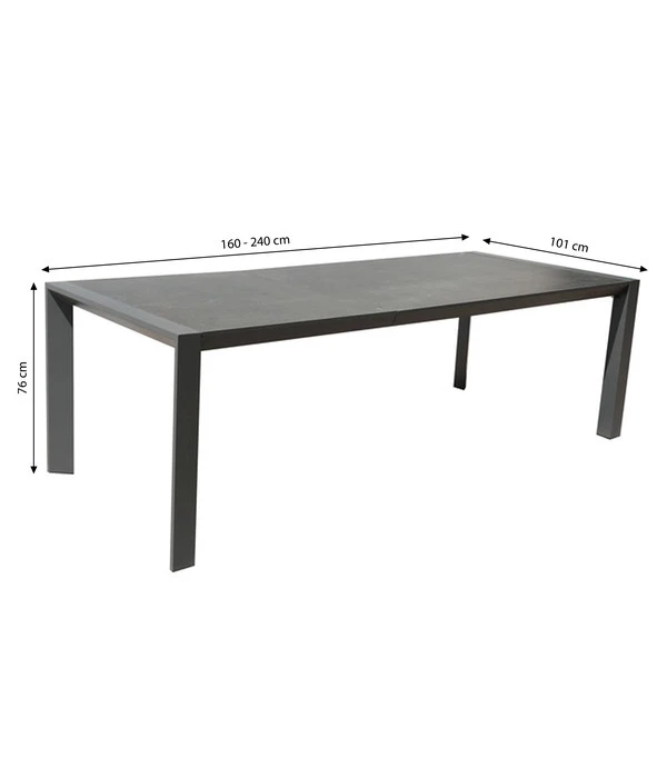 Dehner Ausziehtisch Cleveland, Ca. B160-240/H76/T101 Cm 5 Dehner Ausziehtisch Cleveland, Ca. B160-240/H76/T101 Cm – Bild 3