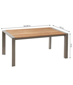 Dehner Holz-Ausziehtisch Cleveland, Ca. B160-240/H76/T101 Cm -Garten Umfassend Geschäft 6895387 WE BG 001 AusziehtischClevelandNEU