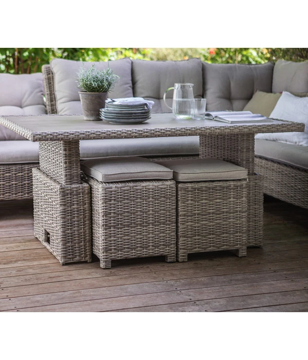 Dehner Geflechtlounge Bologna, 5-teilig 10 Dehner Geflechtlounge Bologna, 5-teilig – Bild 8