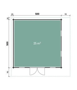 Wolff Finnhaus Gartenhaus Aalborg 70-F XL, Ca. B610/H280/T610 Cm -Garten Umfassend Geschäft 6931372 WE DE 001 FinnhausBBHAalborg70F