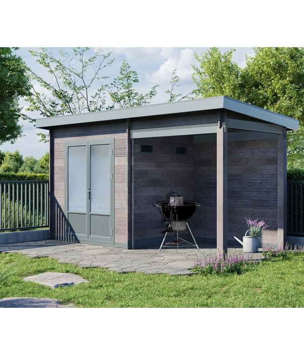 Wolff Finnhaus Gartenhaus WPC-Trend B+, Inkl. Lounge, Ca. B480/H252/T232 Cm 4 Wolff Finnhaus Gartenhaus WPC-Trend B+, Inkl. Lounge, Ca. B480/H252/T232 Cm – Bild 2