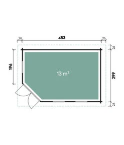 Wolff Finnhaus Gartenhaus Anna 40-A/1, Ca. B503/H284/T349 Cm -Garten Umfassend Geschäft 6932198 WE DE 001 FinnhausBBHAnna