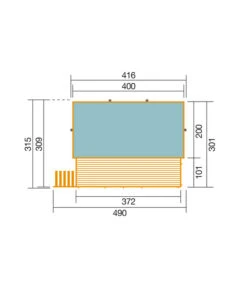 Weka Massivholzpool 595 Gr. 1, Ca. B490/H201/T315 Cm, Folie Blau/Mosaic -Garten Umfassend Geschäft 6950588 WE DE 001 WekaPoolNeu