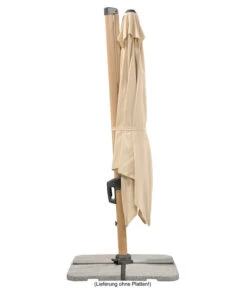 Schneider Ampelschirm Rhodos Twist Woody, Quadratisch, Ca. B300/T300 Cm -Garten Umfassend Geschäft 6953467 WE DE 006 SchneiderAmpelschirmRhodosTwistWoodynatur