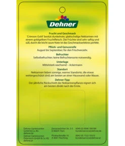 Nektarine 'Crimson Gold' 11 Nektarine 'Crimson Gold' -Garten Umfassend Geschäft 7626005 NektarineCrimsonGold Etikett 2