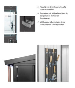 Biohort Gerätehaus Europa 3, Ca. B264/H203/T176 Cm -Garten Umfassend Geschäft M500000100 WE IG 001 BiohortGeraetehausEuropa3