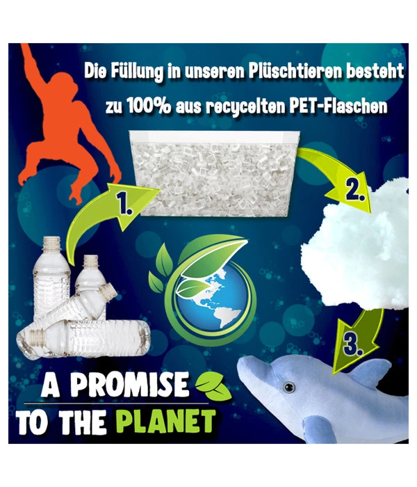 WILD REPUBLIC® Stofftier Waschbär, Ca. B36/H16 Cm 4 WILD REPUBLIC® Stofftier Waschbär, Ca. B36/H16 Cm – Bild 2